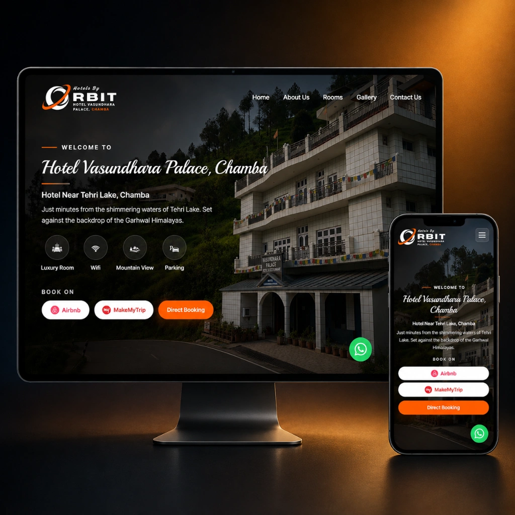 Hotel Vasundhara Palace website preview