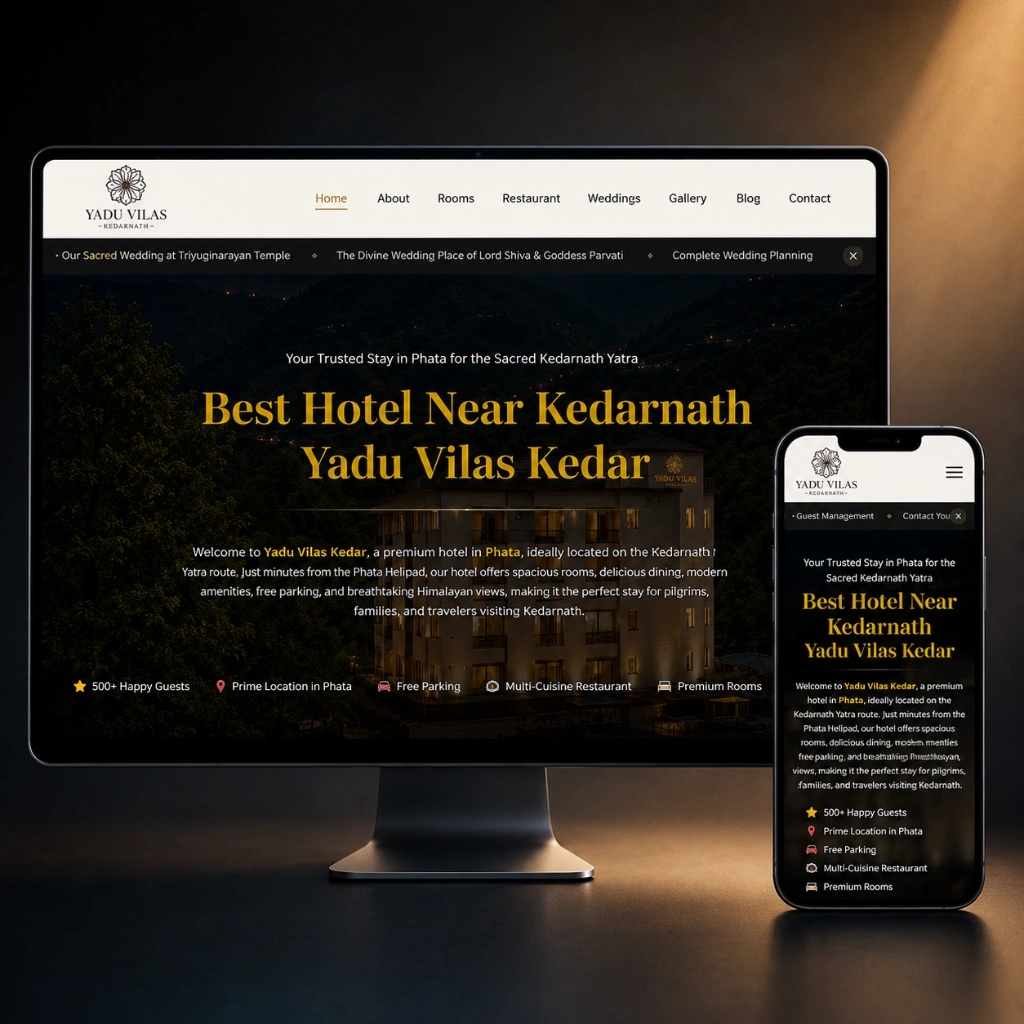Yadu Vilas Kedar website preview