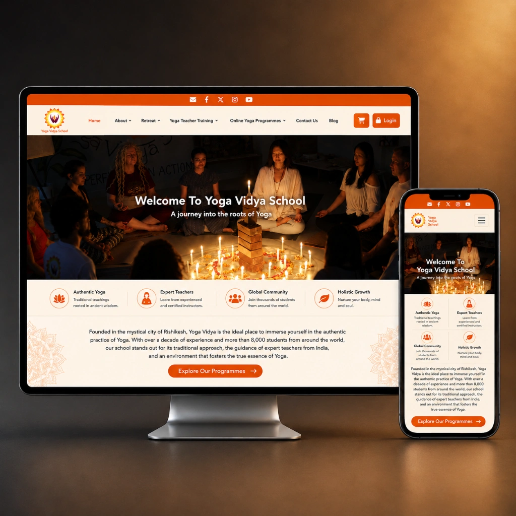 Yogavidyaschool website preview